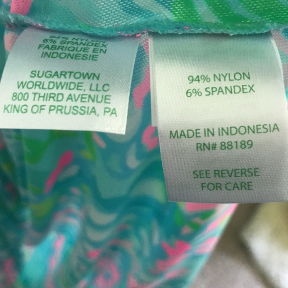 NWT Lilly Pulitzer XL Camellia Coverup in Aqua blue vista - Picture 10 of 10